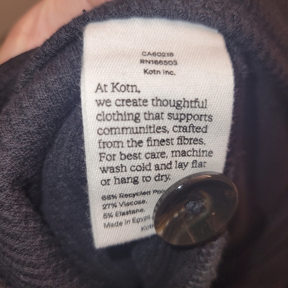 Kotn mediterranean trouser pant relaxed fit straight leg black XL new with tags - Picture 11 of 11